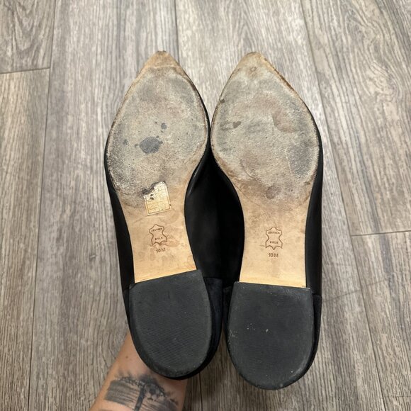 Tory Burch Gigi 20MM Pointy Toe Calf Leather/Suede Flats Size 10 M - Picture 10 of 12